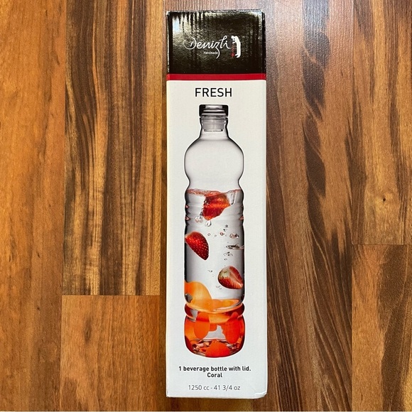 Denizli Glass Handmade Lead Free Crystal Water Bottle Decanter 41 3/4 Oz NIB - Picture 1 of 5